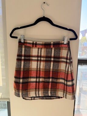 Plaid A-Line Mini Skirt